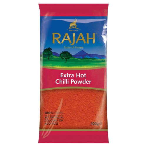 Rajah Extra Hot Chilli Powder 400g - Bold Heat & Rich Flavour