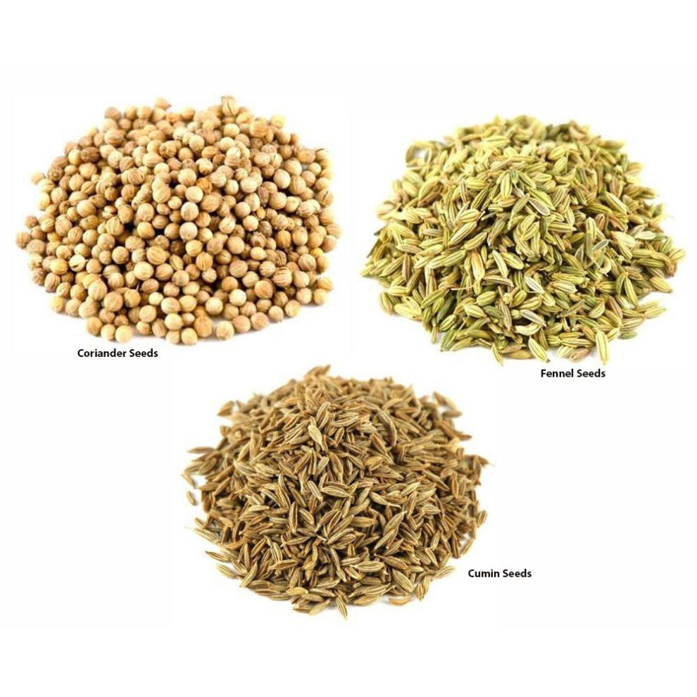 Jalpur Millers Spice Combo Pack - Coriander Seeds 500g - Cumin Seeds 500g - Fennel Seeds 500g (3 Pack)