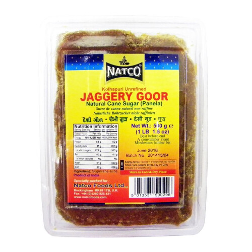 Natco - Jaggery Goor (kolhapuri unrefined) - Panela - 500g
