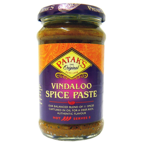 Patak's Vindaloo Paste - 283g, Extra Hot Goa-inspired curry paste for authentic restaurant-style curries