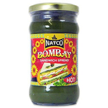 Natco Bombay Sandwich Spread Hot 280g - Fresh coriander, mint, green chillies & coconut; great on flatbreads