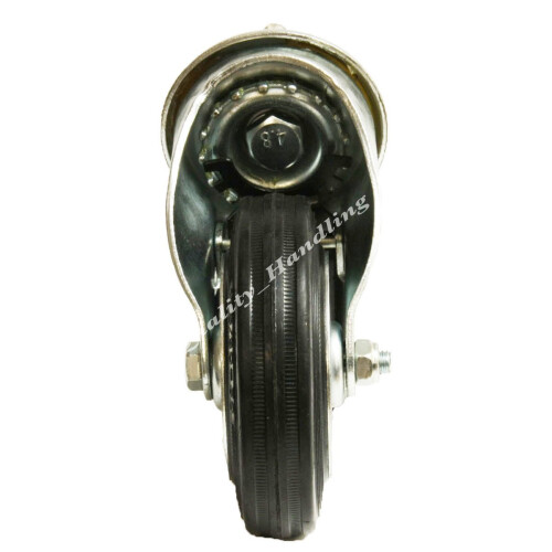 Parnells 100 mm Gummibolzenloch Lenkrollen mit Bremse, 75 kg pro, Satz von 4 2