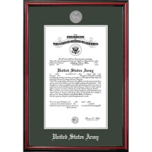Campus Images ARCPT0028.5x11 8.5 x 11 in. Patriot Frames Army Certificate Petite Cherry Frame with Silver Medallion