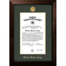 Campus Images ARCLG00111x14 11 x 14 in. Patriot Frames Army Certificate Legacy Black Cherry Frame with Gold Medallion