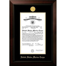 Campus Images MACLG0018.5x11 8.5 x 11 in. Patriot Frames Marine Certificate Legacy Black Cherry Frame with Gold Medallion