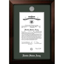 Campus Images ARCLG0028x10 8 x 10 in. Patriot Frames Army Certificate Legacy Black Cherry Frame with Silver Medallion