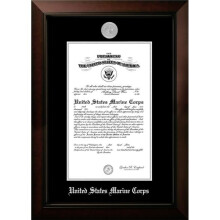 Campus Images MACLG00211x14 11 x 14 in. Patriot Frames Marine Certificate Legacy Black Cherry Frame with Silver Medallion