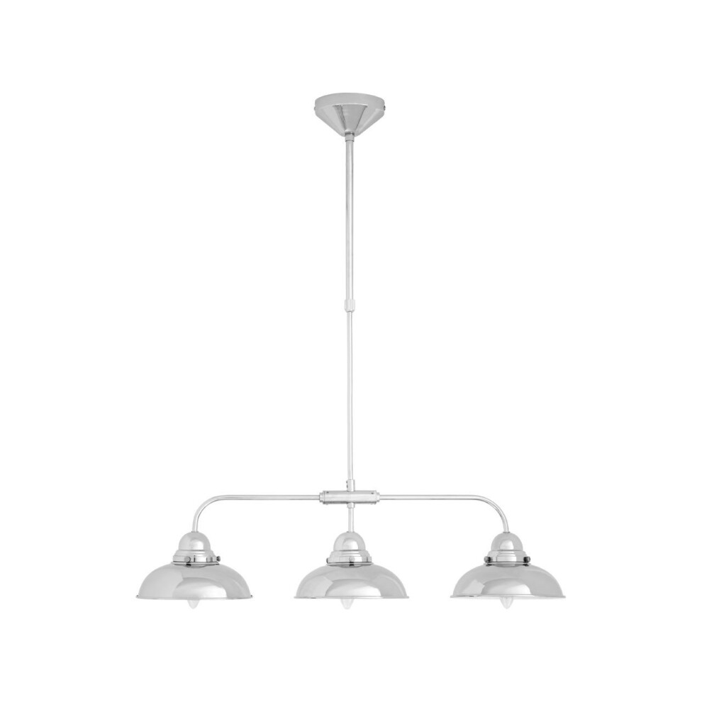 Jasper Pendant Light Three Lamps Sleek Chrome Finish
