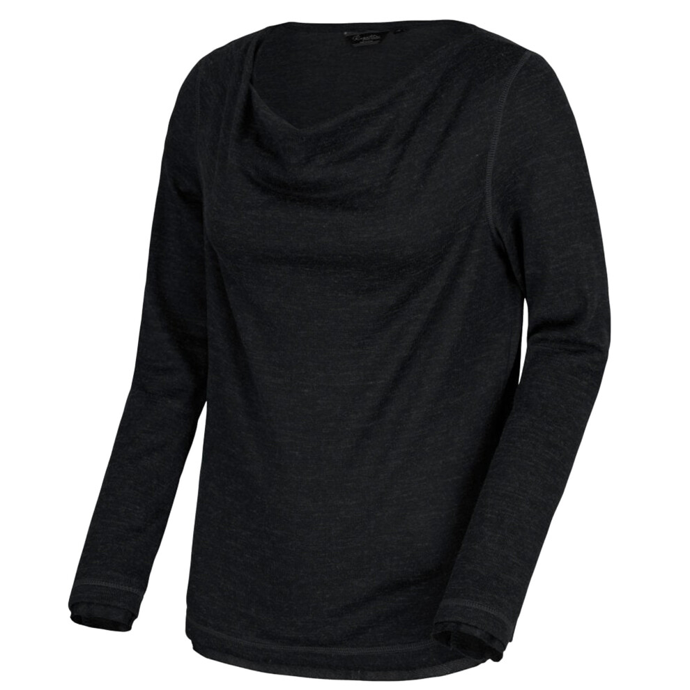 (UK Size 10, Black) Regatta Womens/Ladies Frayda Long Sleeved T-Shirt