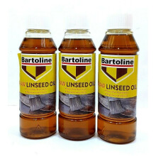 3 PCS BARTOLINE RAW LINSEED OIL 250ML ALL WOOD TYPES FURNITURE, INSTRUMENTS ETC. NOURISHMENT AND PROTECTION