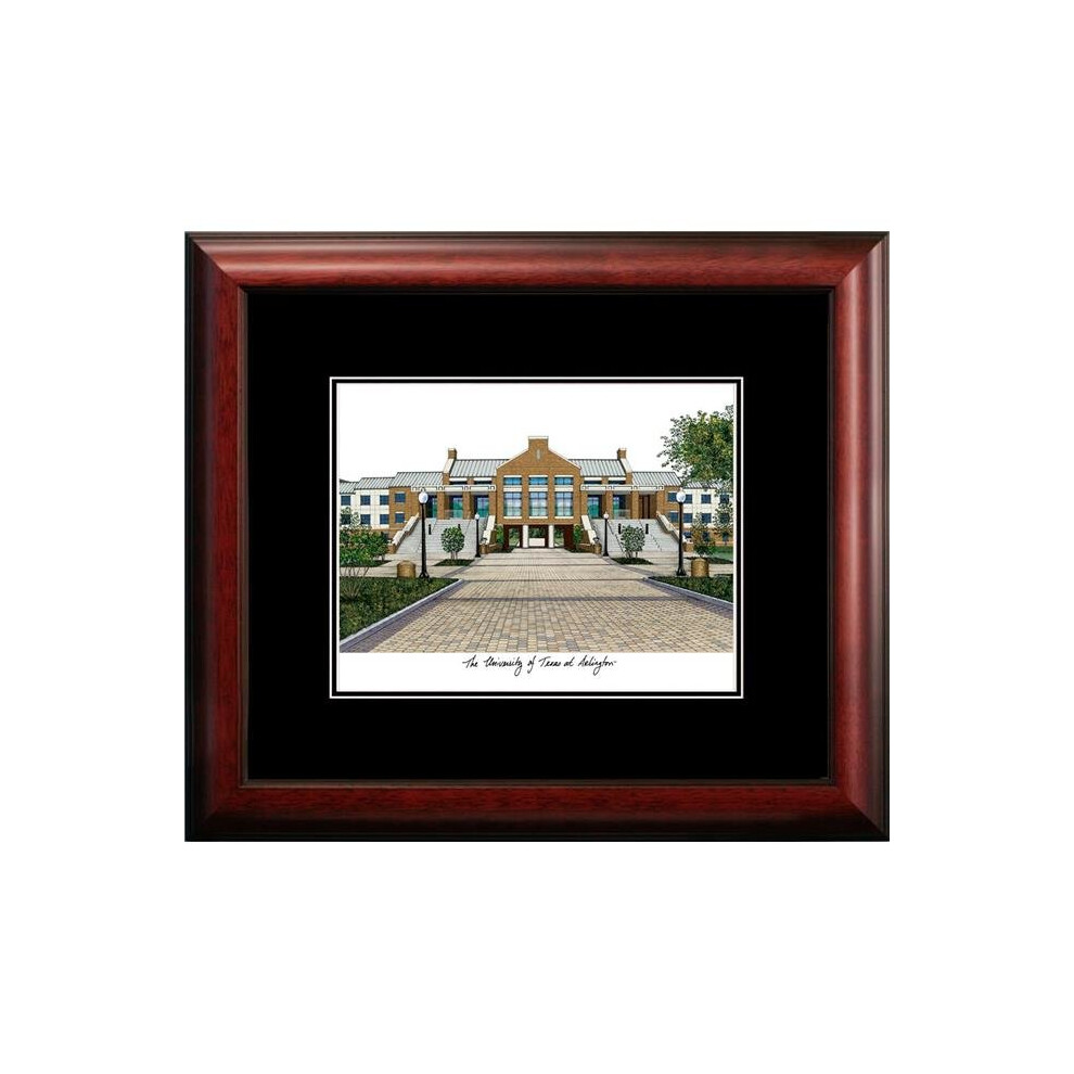 Campus Images TX946A 14 x 18 in. University of Texas, Arlington Academic Satin Mahogany Framed Lithograph-image-OPC-P58YD79-NEW