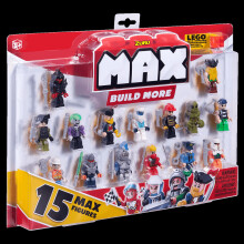 ZU110 Zuru MAX Build More 15-Piece Construction Figurine Pack — Compatible with Major Brick Brands