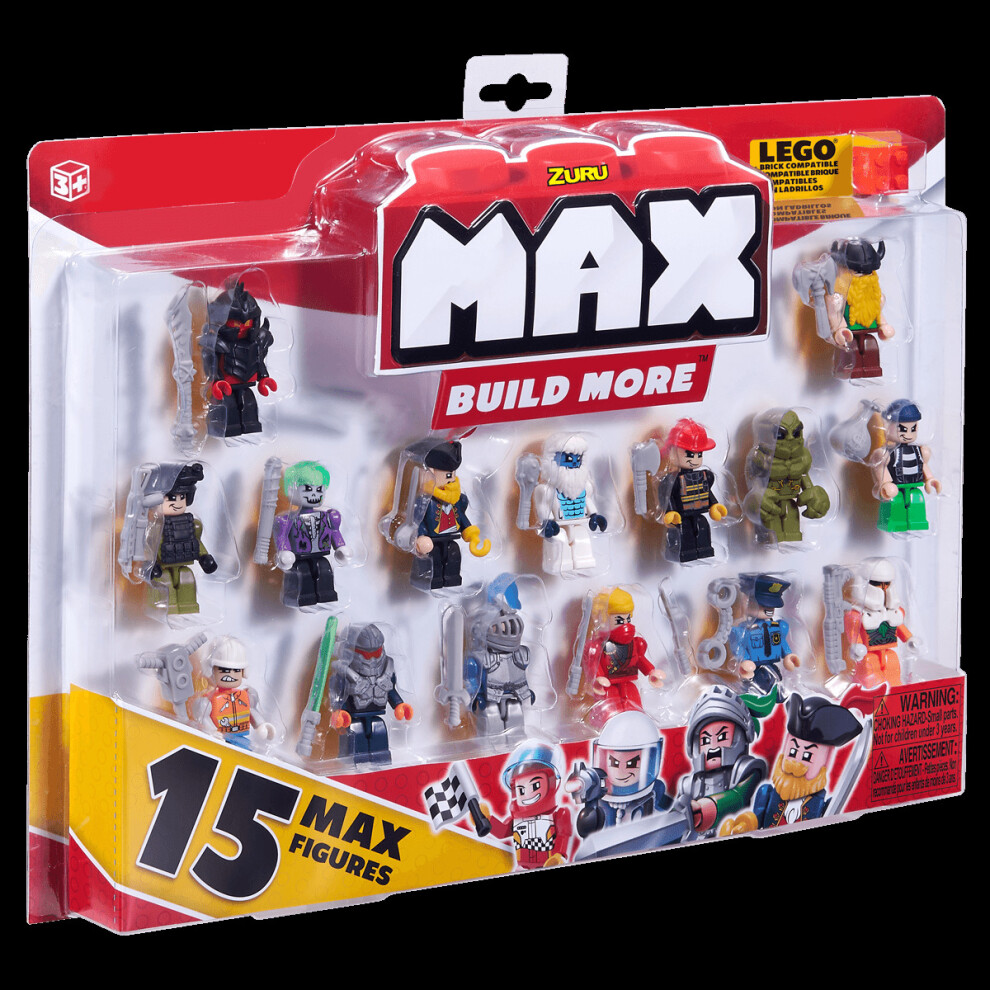 Zuru Max Build More Construction Figure Pack 15 Pieces Assorted