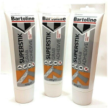 3 PCS BARTOLINE SUPERSTIK GRAB ADHESIVE SOLVENT FREE 300G NO NAILS  SUITABLE FOR BRICKS, WOOD, STONE ETC.