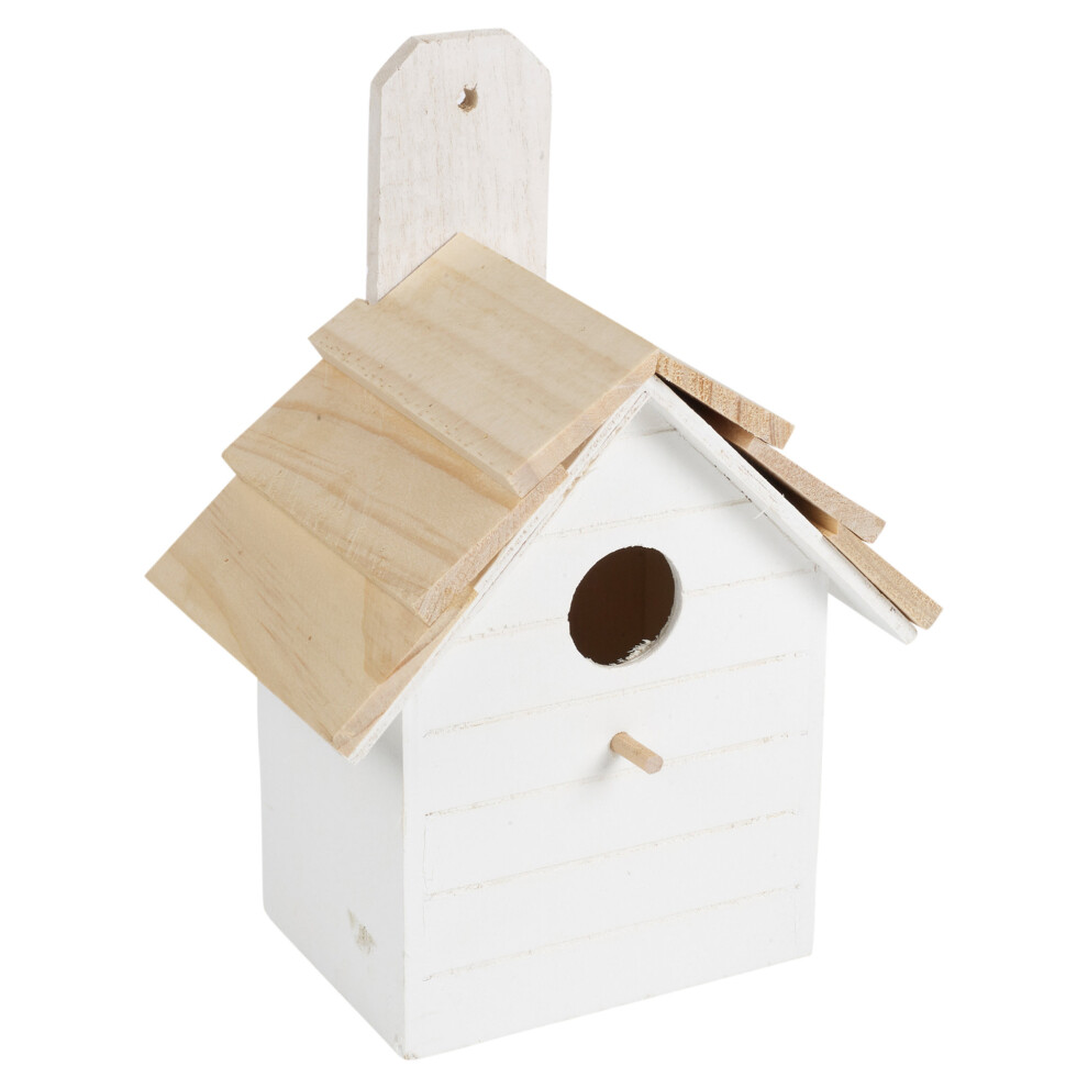 (White) Wooden Nesting Boxes Nest Box Birdhouse Small Bird