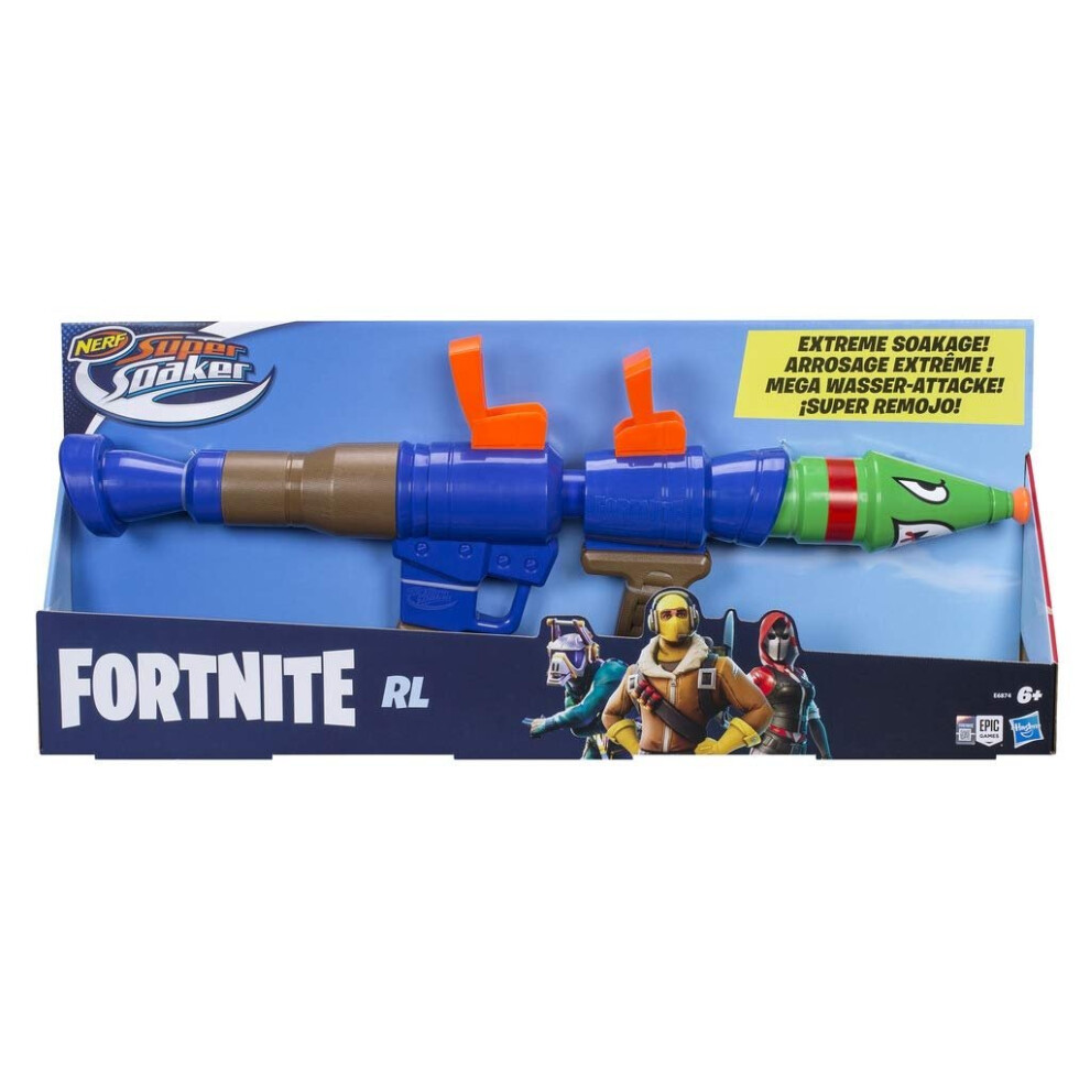 Nerf Super Soaker Fortnite Rocket Launcher Water Blaster Ages 6 Years+