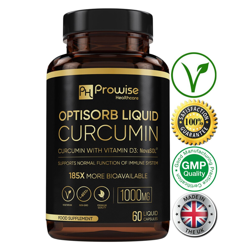 Prowise Healthcare Liquid Curcumin With Vitamin D - 60 Capsules