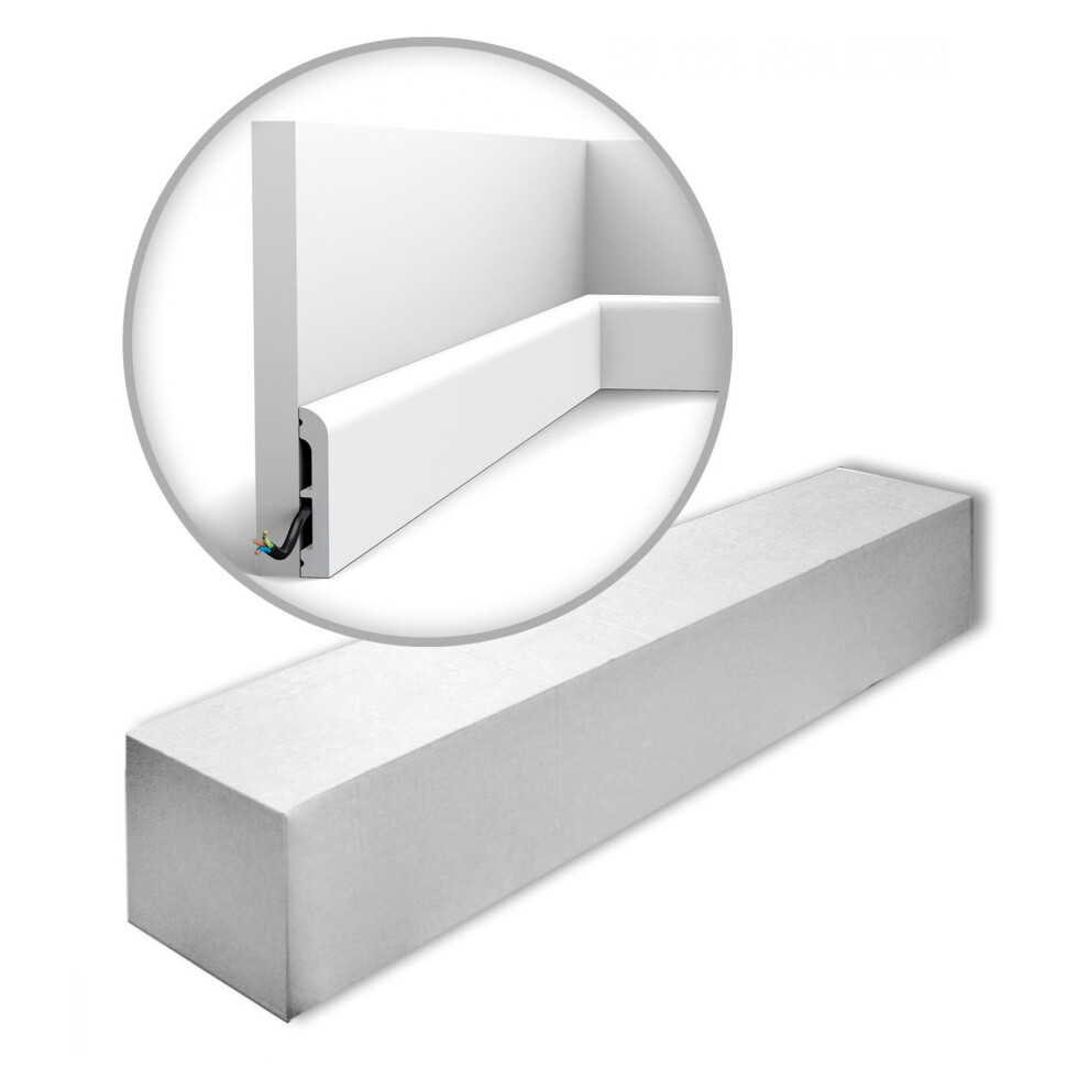 Orac Decor Sx183-Ral9003-Box Axxent Cascade Skirtings 1 Box 34 Mouldings | 68 M 4250691784895