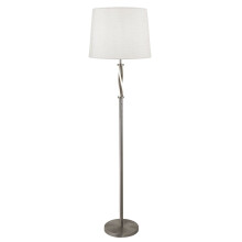 Searchlight Vegas 1 Light Floor Light Satin SilverWhite Grey