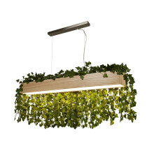 Lampadario Contemporaneo Cenere Acciaio Marrone Legno Argento Led 21W 3000K