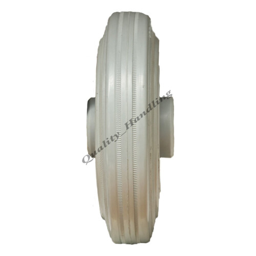 Parnells 160mm solid rubber wheel, plastic centre, 20mm roller bearing 1