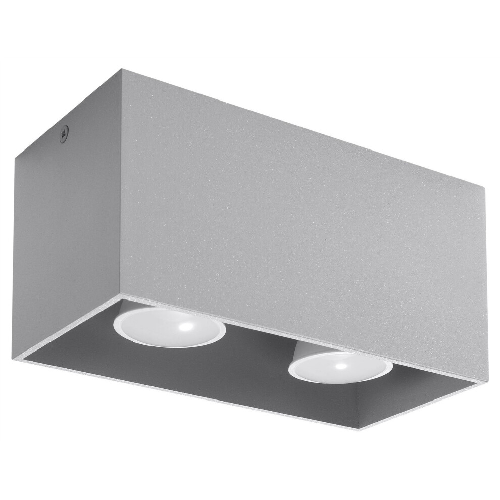 Sollux QUAD - 2 Light Ceiling Grey - SL.0382-image-OPC-P599YQ9-NEW