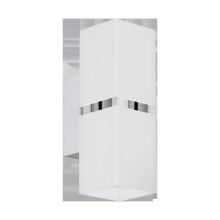 Eglo - Passa Rectangular LED Up/Down Wall Light White & Silver EG95377