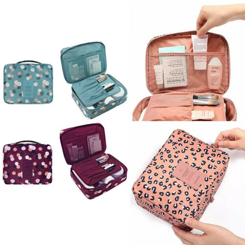 ( Pink Leopard) Multi-function Travel Bag Water-proof Oxford