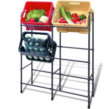 Steel Shelf for 6 Crates Grocery Drink Crates Storage Household Office