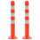 VidaXL vidaXL 2x Traffic Control Bollards  Plastic 75cm Road Parking Barrier Posts 1