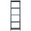 VidaXL vidaXL 2x Storage Shelf Racks Black 60x30x180cm Plastic Display Organiser Unit 3