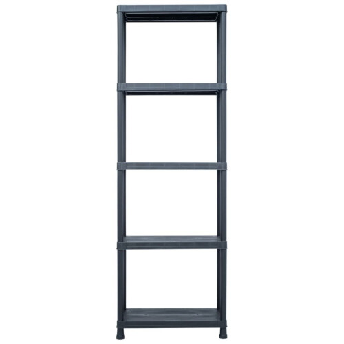 VidaXL vidaXL 2x Storage Shelf Racks Black 60x30x180cm Plastic Display Organiser Unit 2