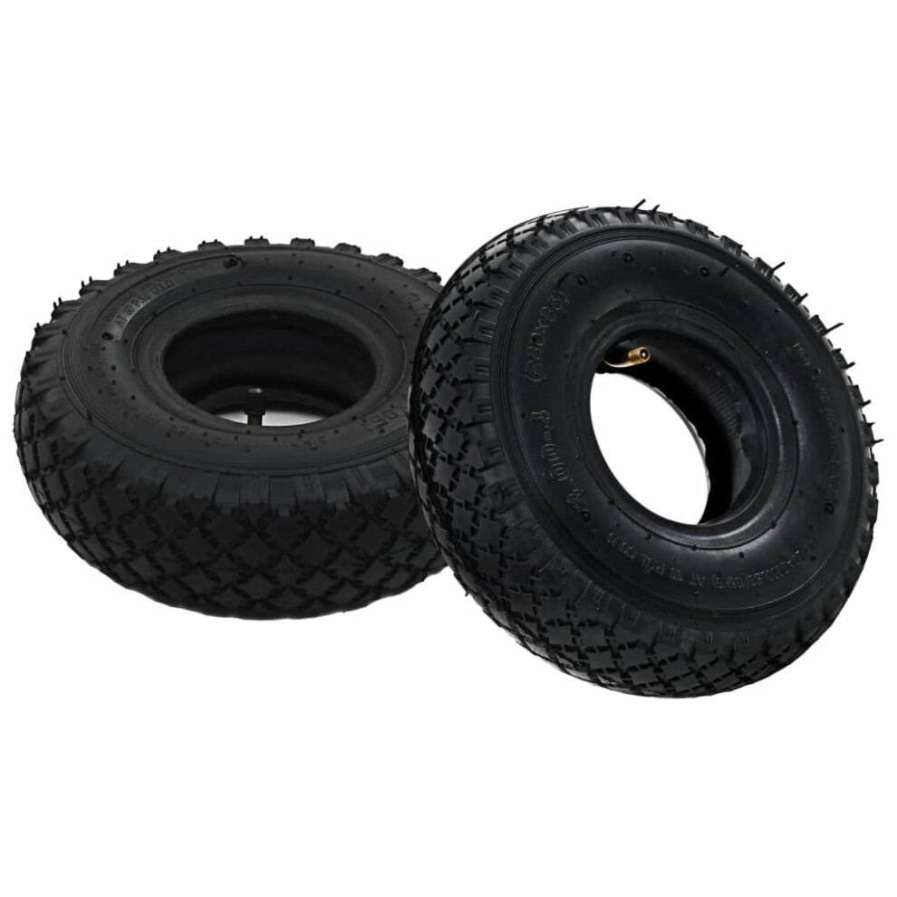 Vidaxl 2 Tyres 2 Inner Tubes 3.00-4 260X85 For Sack Truck Wheel Rubber Cart