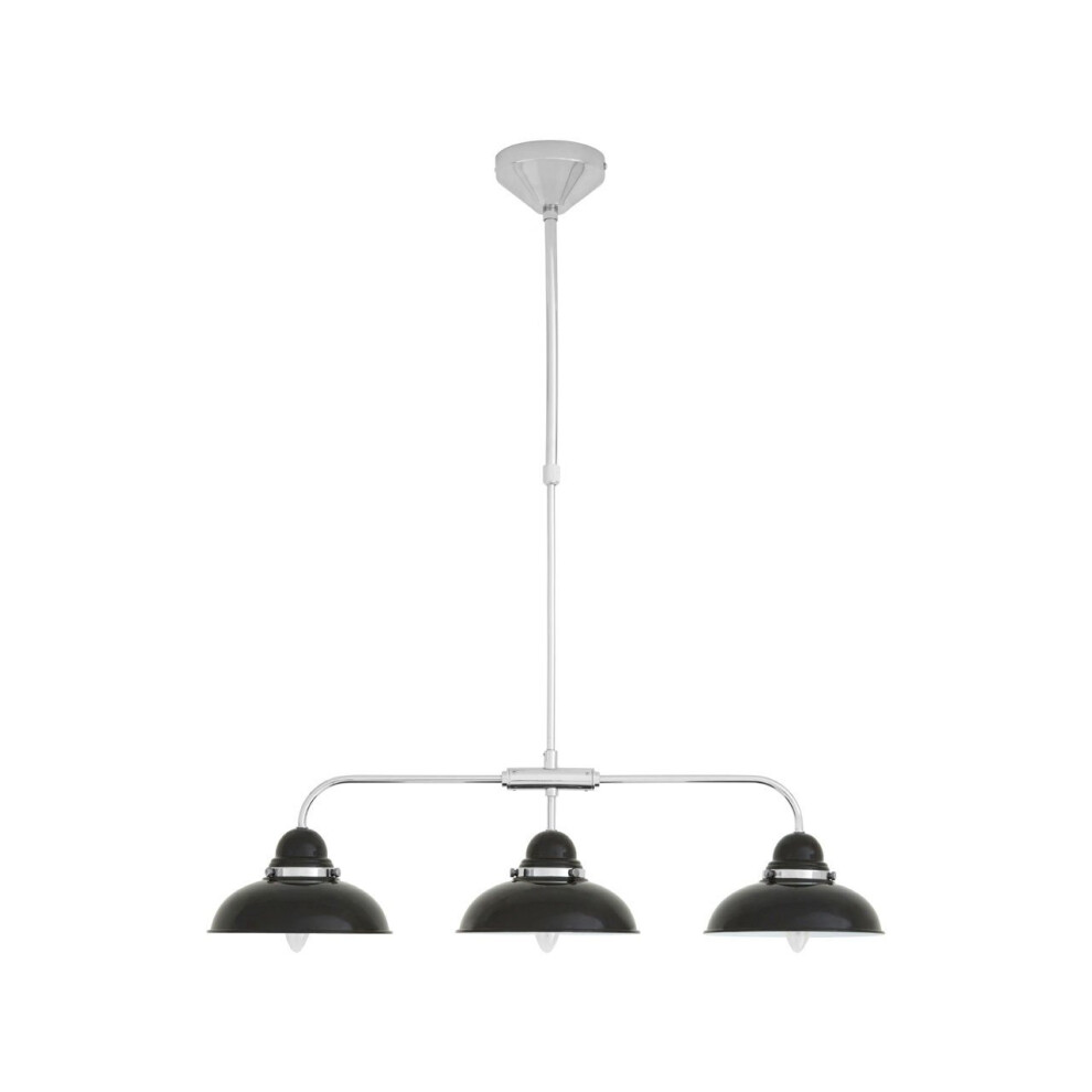 Premier Housewares 3 Shade Pendant - Light/Black