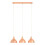 Premier Housewares 3 Shade Jasper Pendant Light Copper Finish Warm Glow 1