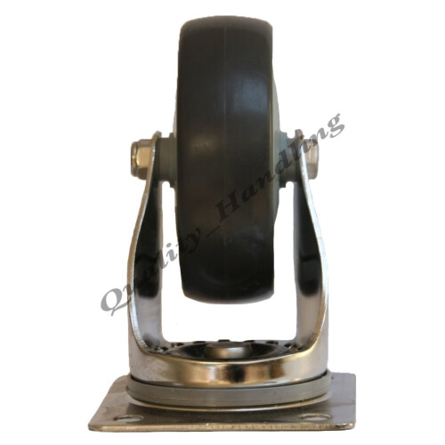 Parnells 100-mm-Edelstahl-Gummi-Lenkrollen, je 80 kg – 4er-Set 2