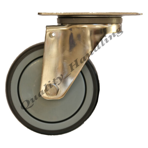 Parnells 100-mm-Edelstahl-Gummi-Lenkrollen, je 80 kg – 4er-Set 1
