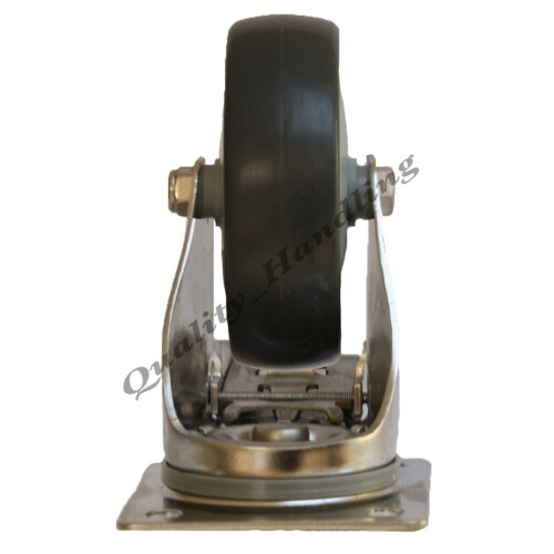 Parnells 80-mm-Edelstahlrollen mit Gummibremse, je 60 kg – 4er-Set 2