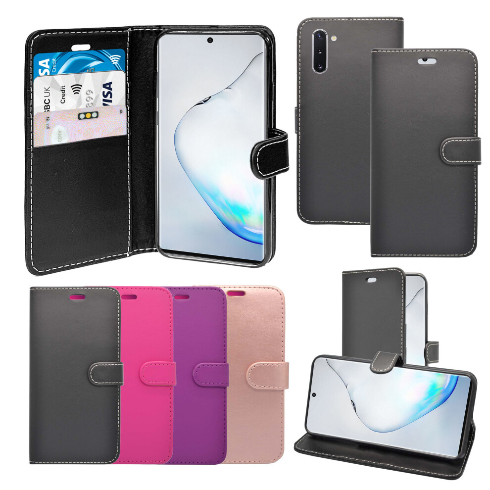 Case For Samsung Galaxy Note 10 Wallet Flip Pu Leather Cover Black 804050316162
