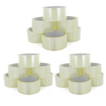 (12) BIG Rolls Of CLEAR STRONG Parcel Tape