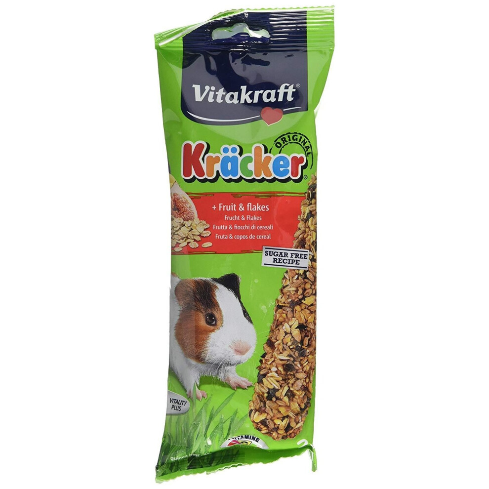 (One Size, Fruit Flakes) Vitakraft Guinea Pig Kracker Treat (Pack Of 5)