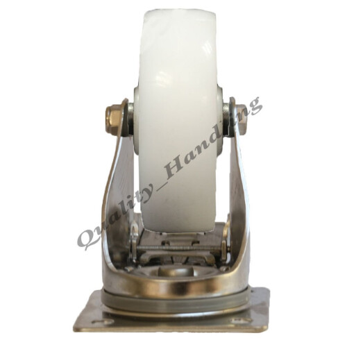 Parnells Rodízios com freio de nylon e aço inoxidável de 100mm, 200kg cada - conjunto de 4. 2