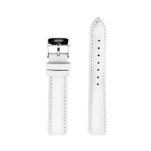 Uhrenarmband - Bobroff - BFS013 - Leder - Schnalle - Weiß - 16 mm