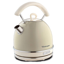 Ariete 2877/03 Retro Style Cordless Dome Kettle, Cream