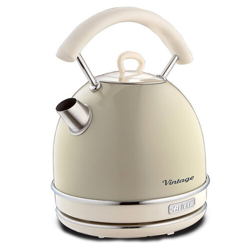 Ariete Ariete 2877/03 Retro Style Cordless Dome Kettle, Cream