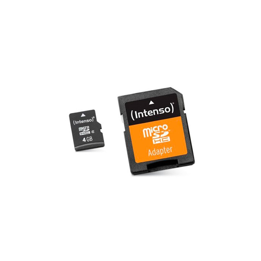 Micro Sd Memory Card With Adaptor Intenso 3413450 4 Gb Class 10 4034303016099