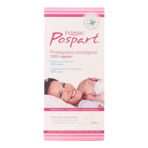 Indasec Pospart Pantilyner Tocologico 100% Cotton 24 Units