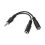 Audio Jack (3.5 mm) Splitter Cable NANOCABLE 10.24.1200 15 cm Black 2