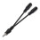 Audio Jack (3.5 mm) Splitter Cable NANOCABLE 10.24.1200 15 cm Black 1