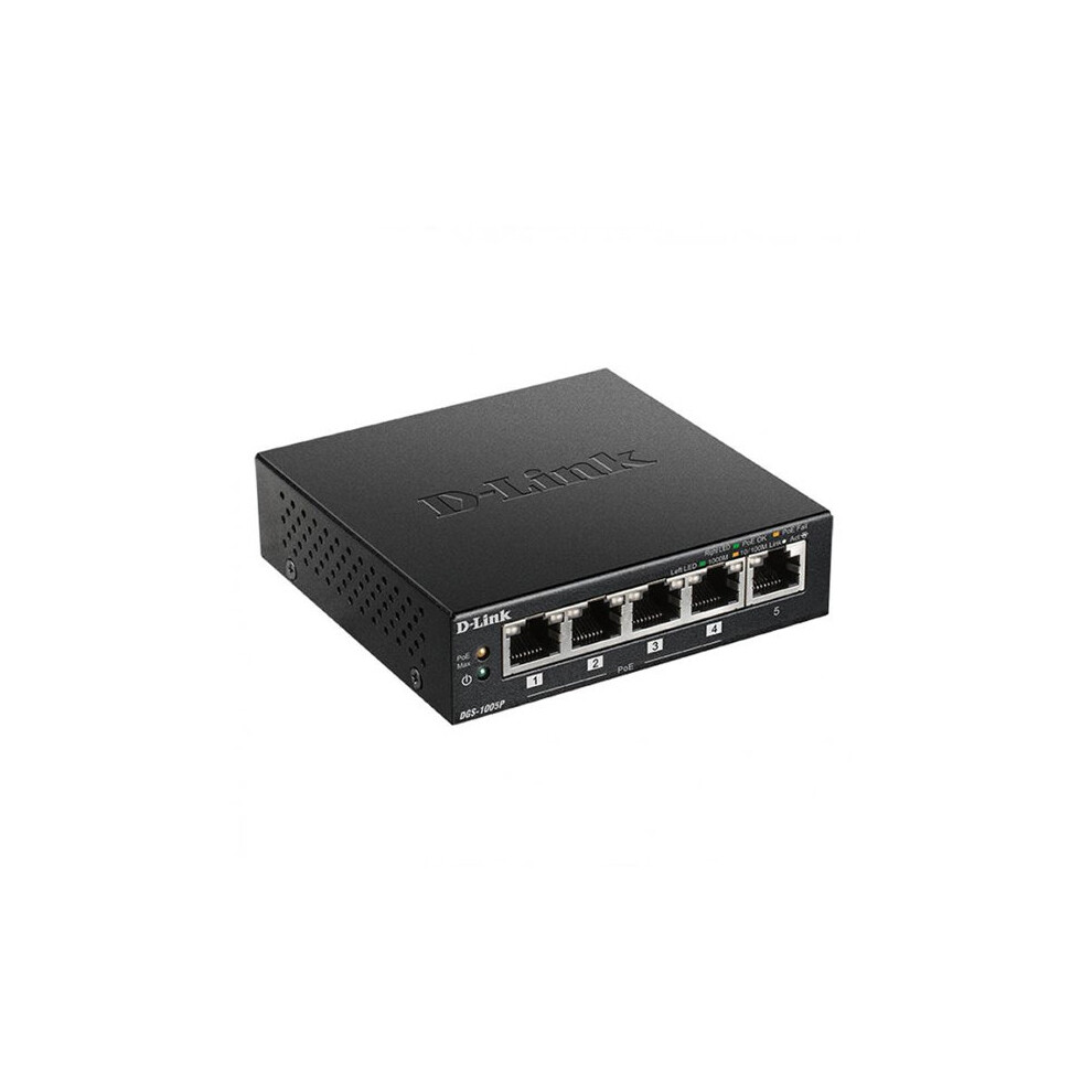 Switch D-Link Dgs-1005P Lan Poe Black 790069440984